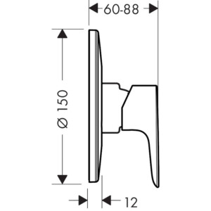 Talis: Concealed 3-Way, Finish Set, Chrome Plated