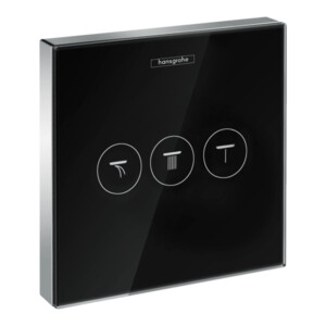 Shower Select: Concealed Glass Valve, 3 Outlets; Black Chrome Plated