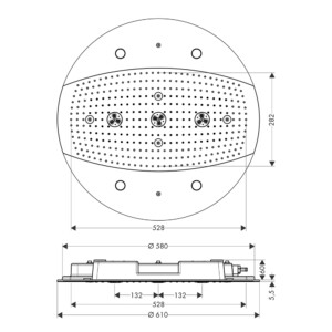 Raindance RainMaker: Over Head Shower, Chrome Plated