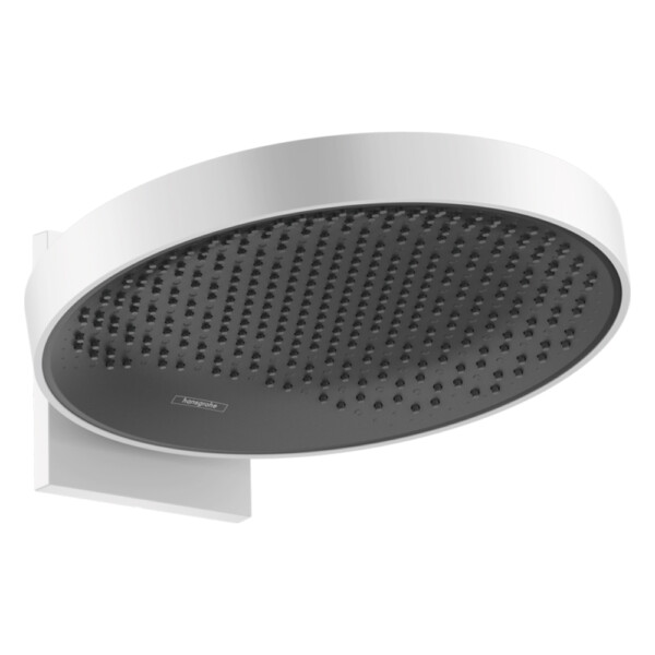 Rainfinity 360: Overhead Shower; 1-Jet, Wall Mounted: Matt White