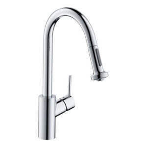 Talis 210 M52: Sink Mixer, Single Lever With Pull-Out Spray, 2-Jet, Chrome Plated