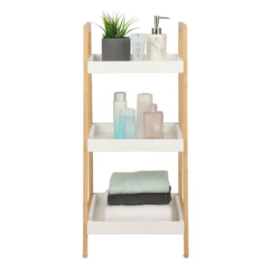 Nora 3-Tier Bathroom Shelf, (35x35x77)cm, White