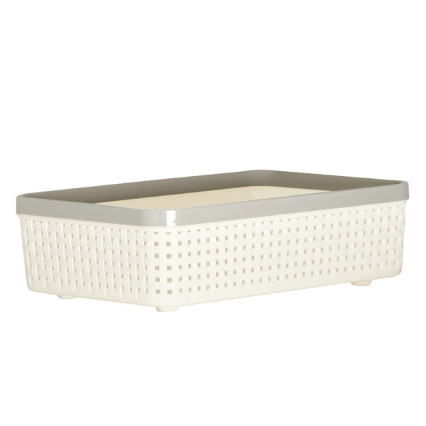 Sann Storage Basket; Extra Small, Soft Cream/Soft Grey