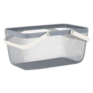 Abella Handy Storage Basket, Large; (40.5x24.5x20.2)cm, Grey/White