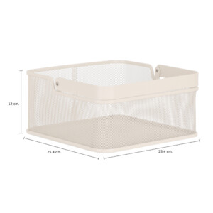 Abellin Handy Storage Basket; (25.4x25.4x12)cm, White