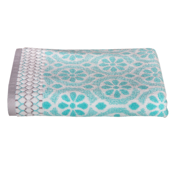 Daisy Bath Towel: (70x140)cm, Blue