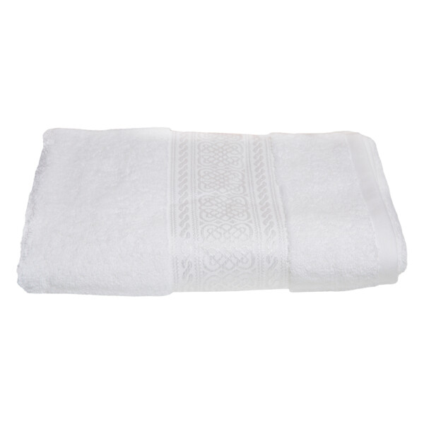 Arabes Bath Towel: (70x140)cm, White