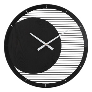 Ducalry Wall Clock 24" ; (60x4.5x60)cm, Black