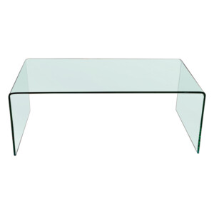 Coffee Table-Glass Top: (120x66x43.2)cm, Clear