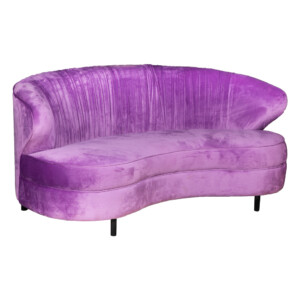 Fabric Sofa: 2-Seater(Love Seat); (167x98x75)cm, Purple
