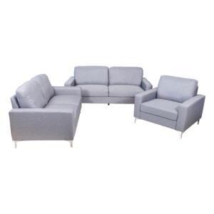 SALLY Fabric Sofa; 6-Seater (3+2+1), Misty Grey