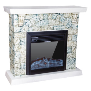Decorative Fire Place + Heater: (120x40)cm, Matt Stone