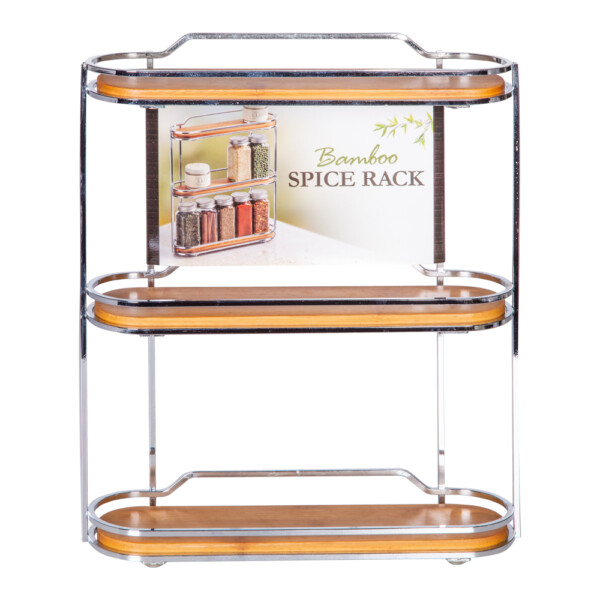 Domus HP: Kitchen Storage Rack: (26.7x7.6x33)cm: Stainless Steel Chrome Platted