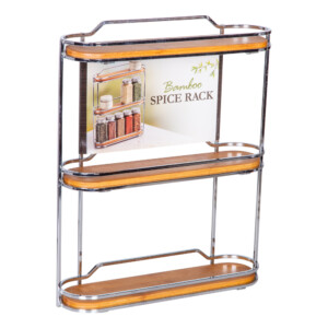 Domus HP: Kitchen Storage Rack: (26.7x7.6x33)cm: Stainless Steel Chrome Platted