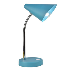 Domus: Metal Table Lamp; 25W, E14x1, Cyan