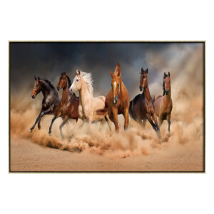 Running Horses Canvas Painting: (60x90)cm