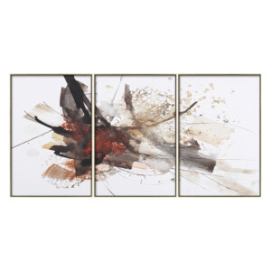 Abstract Brush Canvas Painting Set: 3pc, (90x60)cm