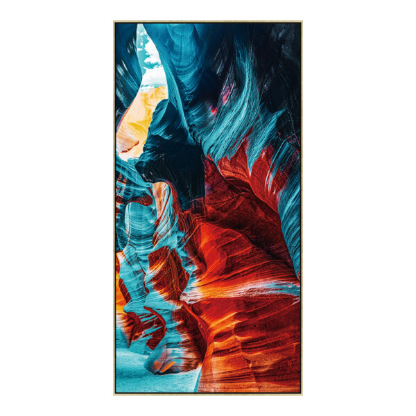 Abstract Color Splash Canvas Painting: (160x80)cm