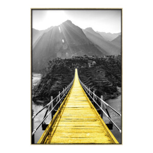 Golden Yellow Bridge Canvas Painting: (120x80)cm