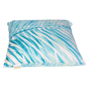 Domus: White/Aqua Blue Outdoor Pillow; 45 x 45cm