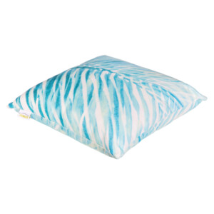 Domus: White/Aqua Blue Outdoor Pillow; 45 x 45cm