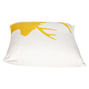 Domus: Deer head Outdoor Pillow; (45x45)cm, Yellow/White
