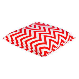 Domus: Zig zag Outdoor Pillow; (45x45)cm, Red/White
