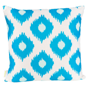 Domus: Diamond Shape Outdoor Pillow; (45x45)cm, Blue/White