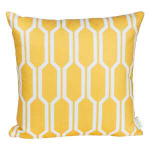 Domus: Outdoor Pillow; (45x45)cm, Yellow/White