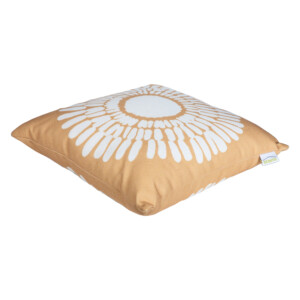 Domus: Flower Outdoor Pillow; (45x45)cm, Beige/White