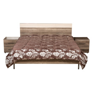 Domus: Jacquard King Comforter Set, 6pc 250TC, Brown