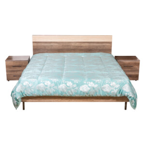 Domus: Jacquard King Comforter Set, 6pc 250TC, Teal R/Light Aqua Stripe