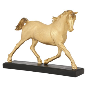 Farshana Horse Sculpture; (45x12.5x33)cm, Gold