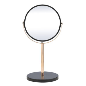 Brythe Round Table Standing Mirror; (18x15x35)cm, Black/Gold