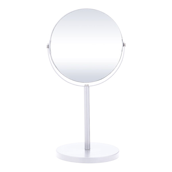 Mirror Round Table Standing Mirror; (18x15x34.5)cm, Silver