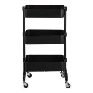 Elviro/N 3-Tier Storage Cart; (46x38x81)cm, Black