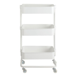 Elviro/N 3-Tier Storage Cart; (46x38x81)cm, White