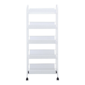 Smart 5-Tier Steel Storage Cabinet; (43.5x26x104)cm, White