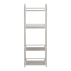 Rocky 4 Tier Storage Shelf BS04 SL: (27x16x76.2)cm, Silver