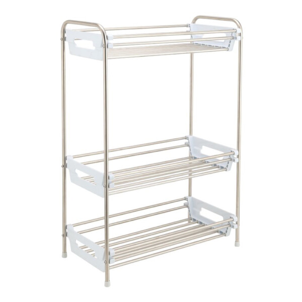 Rocky 3 Tier Storage Shelf DR03W SL: (20.4x40.2x57.8)cm, Silver