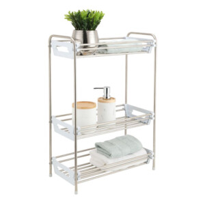 Rocky 3 Tier Storage Shelf DR03W SL: (20.4x40.2x57.8)cm, Silver