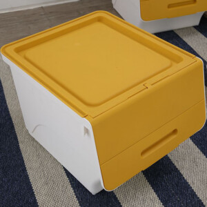 Otello Stackable Storage Box, 34Lts; (38x45.5x31)cm, Yellow