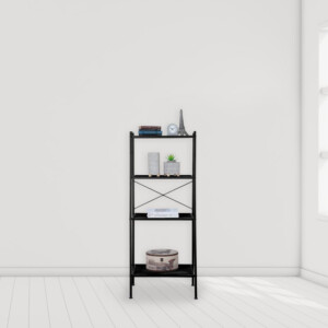 Kurt 4-Tier Storage Shelf; (59x35.4x147)cm, Black