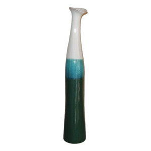 Decorative Long Stem bottle Ceramic Vase: 10.5x10.5x59.7cm