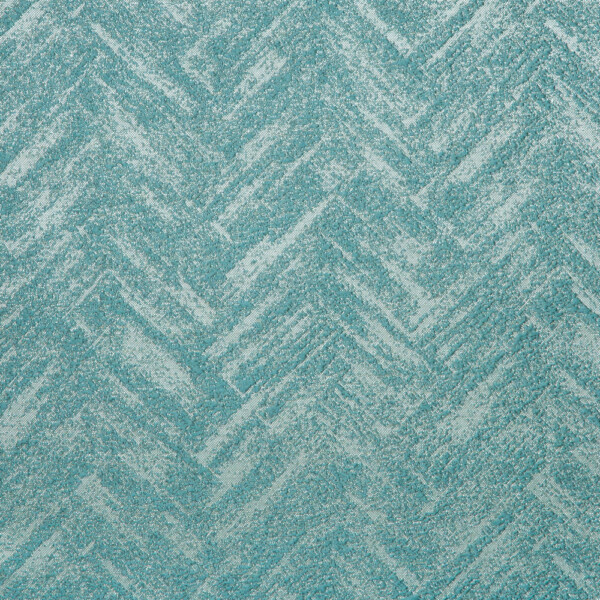 Laurena Arezo Collection: DDECOR Textured Chevron Patterned Furnishing Fabric, 280cm, Teal Blue