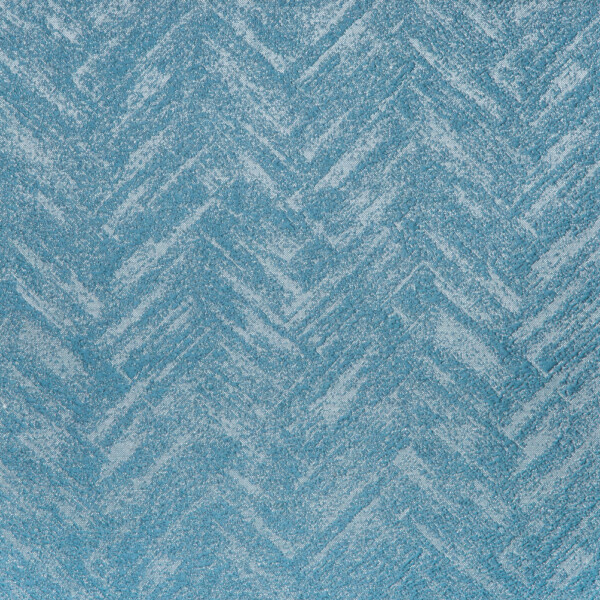 Laurena Arezo Collection: DDECOR Textured Chevron Patterned Furnishing Fabric, 280cm, Blue/Grey