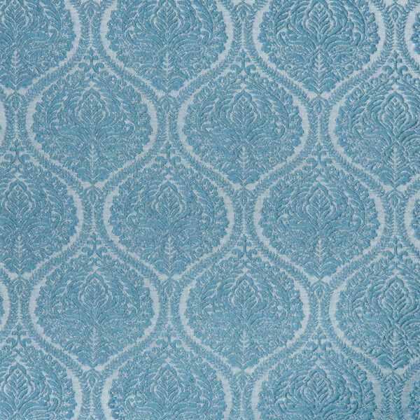 Laurena Arezo Collection: DDECOR Textured Damask Patterned Furnishing Fabric, 280cm, Blue/Grey