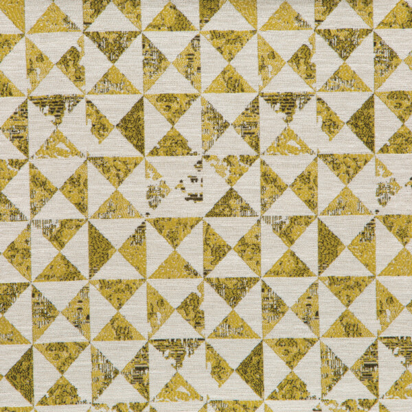 Spartan II Collection: Lime Triangular Motifs Furnishing Fabric, 280cm