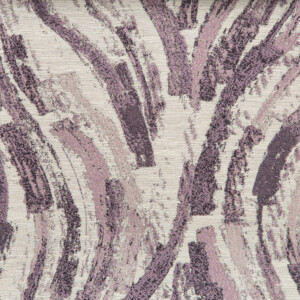 Spartan II Collection: Lilac Abstract Curved Lines Furnishing Fabric, 280cm