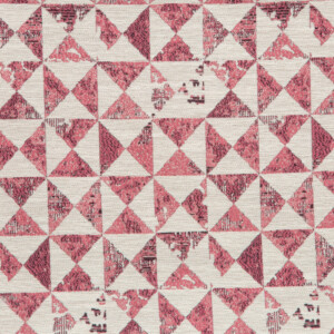 Spartan II Collection: Magenta Triangle Motifs Furnishing Fabric, 280cm